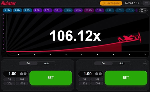 Aviator uchib ketishi